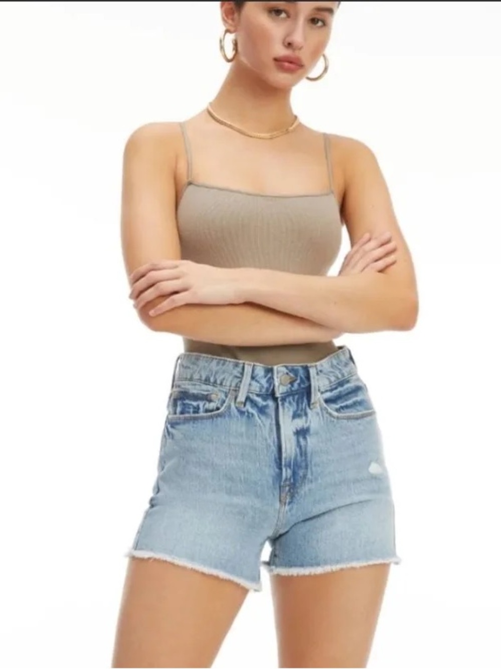 Good American Cutoff Denim Shorts